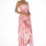 Kordelija | Vestido maxi sin mangas de flores para invitadas de boda