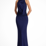Ottilie | Vestido Maxi de Satén con Cuello Halter para Mujer