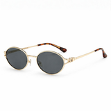 Isobel | Gafas de sol de metal dorado ovaladas pequeñas para mujeres