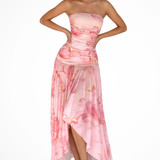 Kordelija | Vestido maxi sin mangas de flores para invitadas de boda
