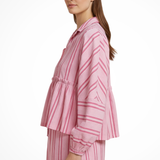 Ivy | Conjunto de Camisa de Peplum a Rayas y Pantalones Cortos para Mujeres