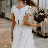 Elaris | Top de Encaje para Mujeres y Falda Maxi para Invitadas de Boda y Novias