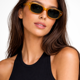 Rosa | Gafas de sol retro tintadas pequeñas y estrechas para mujer