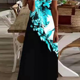 Rosana | Vestido maxi de verano sin mangas con flores para mujer