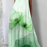 Mabel | Vestido maxi de verano sin mangas con estampado floral para mujer