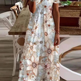 Rosana | Vestido maxi de verano sin mangas con flores para mujer