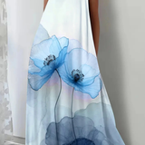 Mabel | Vestido maxi de verano sin mangas con estampado floral para mujeres