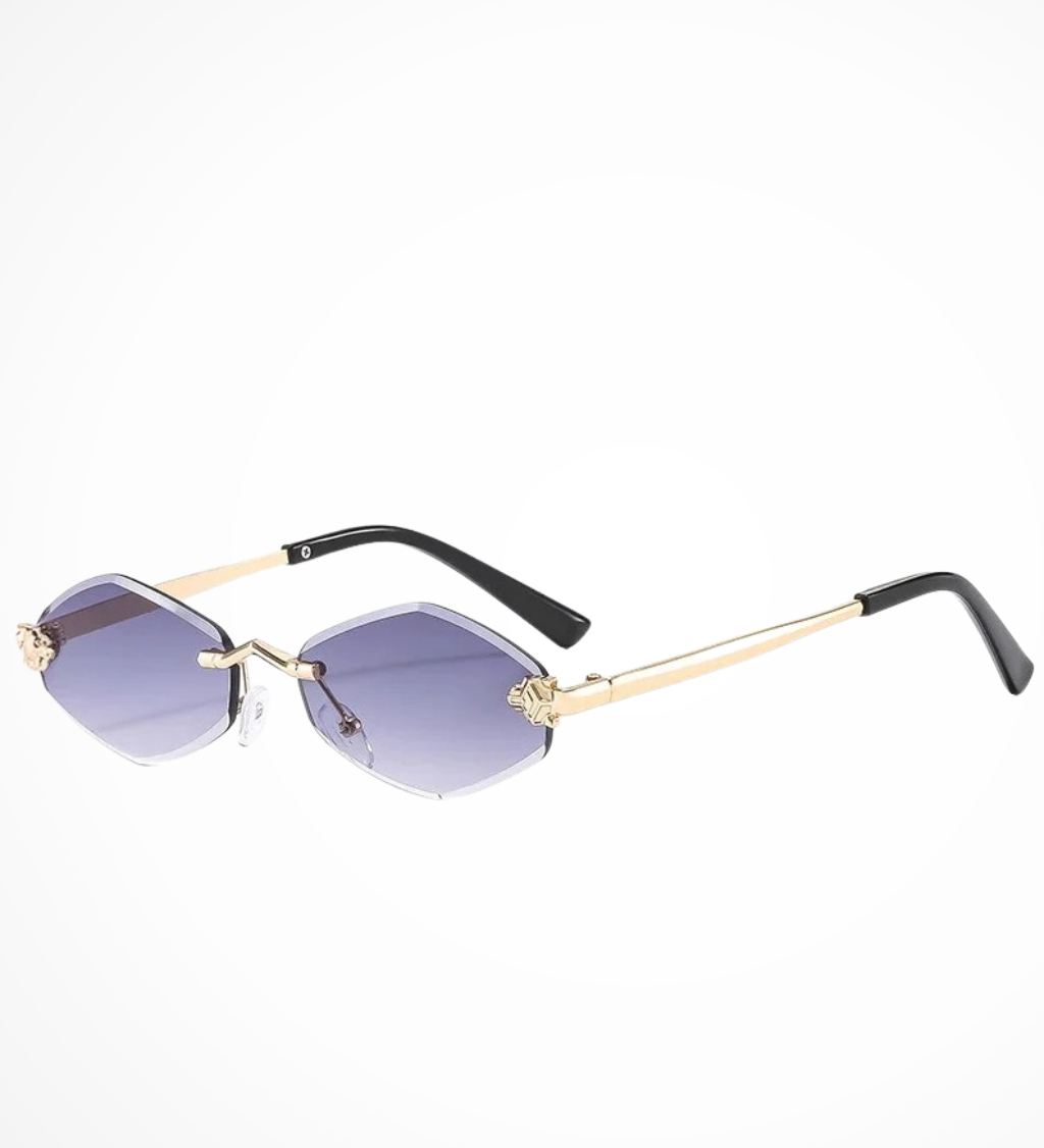 Cecelia | Gafas de sol sin montura para mujer con detalle floral en forma de ojo de gato