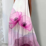 Mabel | Vestido maxi de verano sin mangas con estampado floral para mujeres