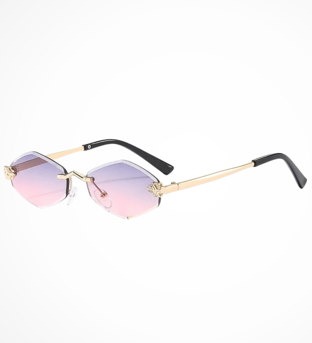 Cecelia | Gafas de sol sin montura para mujer con detalle floral en forma de ojo de gato