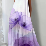 Mabel | Vestido maxi de verano sin mangas con estampado floral para mujer