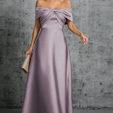 Lauren | Vestido Maxi de Mujer con Hombros Descubiertos y Nudo Retorcido
