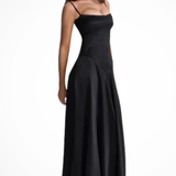 Lorenna | Vestido maxi de satén con corsé para invitadas de boda