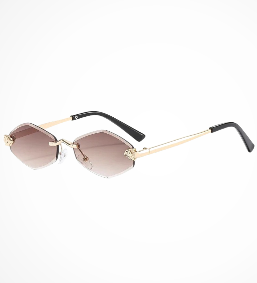 Cecelia | Gafas de sol sin montura para mujer con detalle floral en forma de ojo de gato