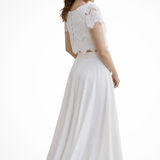 Elaris | Conjunto de Falda Maxi de Encaje para Mujeres, Invitada de Boda