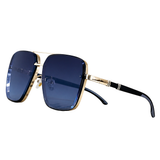 Raffy | Gafas de Sol Aviador con Montura de Metal Dorado y Lentes Degradados
