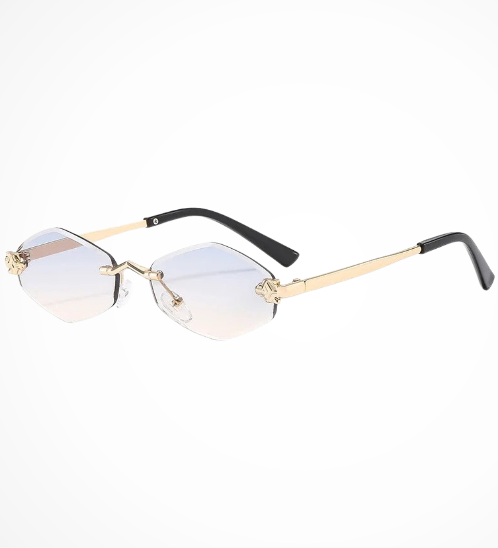 Cecelia | Gafas de sol sin montura para mujer con detalle floral en forma de ojo de gato