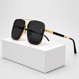 Barlow | Gafas de Sol Aviador Retro con Montura Dorada y Lentes Gradientes UV400