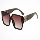Lysandra | Gafas de sol cuadradas de gran tamaño para mujer con detalle dorado