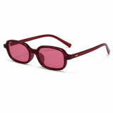 Rosa | Gafas de sol retro tintadas pequeñas y estrechas para mujer