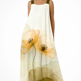 Mabel | Vestido maxi de verano sin mangas con estampado floral para mujer