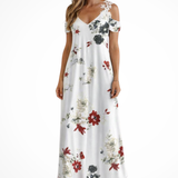 Rosana | Vestido maxi de verano sin mangas con flores para mujer