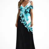 Rosana | Vestido maxi de verano sin mangas con flores para mujer