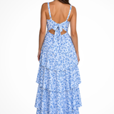 Elowen | Vestido Maxi de Flores con Tirantes y Volantes para Invitadas de Boda