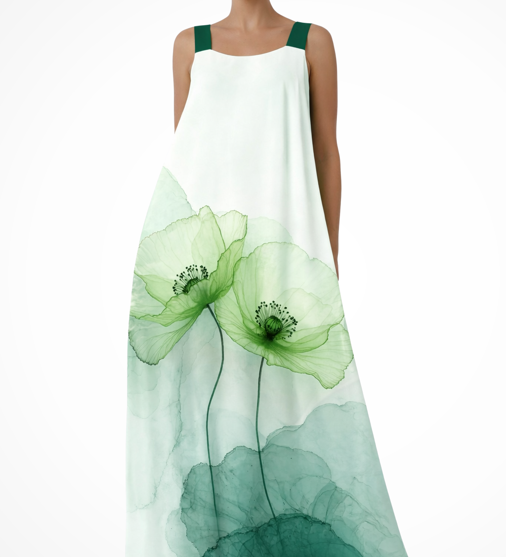 Mabel | Vestido maxi de verano sin mangas con estampado floral para mujer