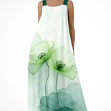 Mabel | Vestido maxi de verano sin mangas con estampado floral para mujer
