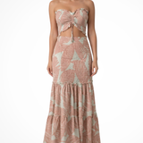 Nella | Vestido maxi de verano sin mangas con estampado tropical para mujer