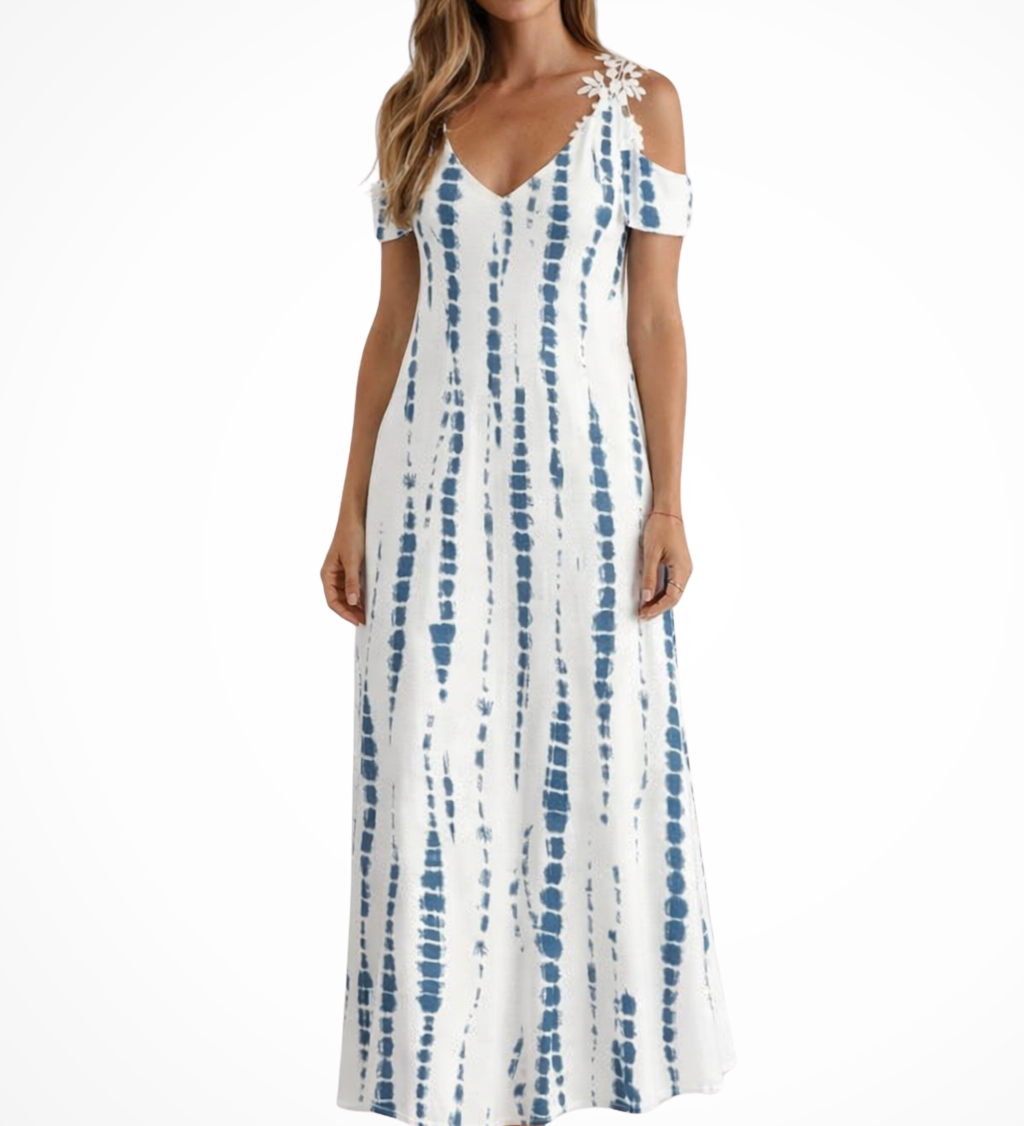 Rosana | Vestido maxi de verano sin mangas con flores para mujer