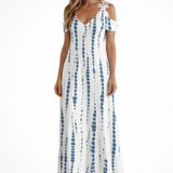 Rosana | Vestido maxi de verano sin mangas con flores para mujer