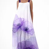 Mabel | Vestido maxi de verano sin mangas con estampado floral para mujeres