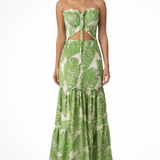 Nella | Vestido maxi de verano sin mangas con estampado tropical para mujer