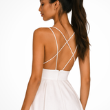 Isadora | Vestido Midi de Novia con Escote Corazón y Tirantes para Mujeres