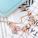 Eha | Pulsera de Copo de Nieve Rosa - Colgante de Plata