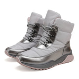 Marta™ | Botas de nieve de media caña con estampado de copos