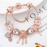 Eha | Pulsera de Copo de Nieve Rosa - Colgante de Plata