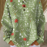 Heidi | Jersey navideño verde con abetos