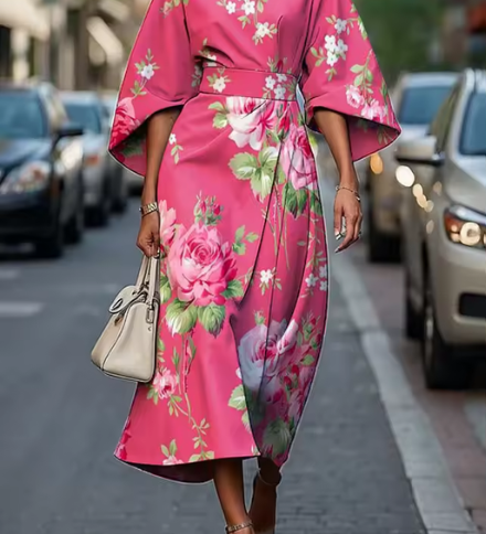 Moxlan | Vestido elegante con encanto floral