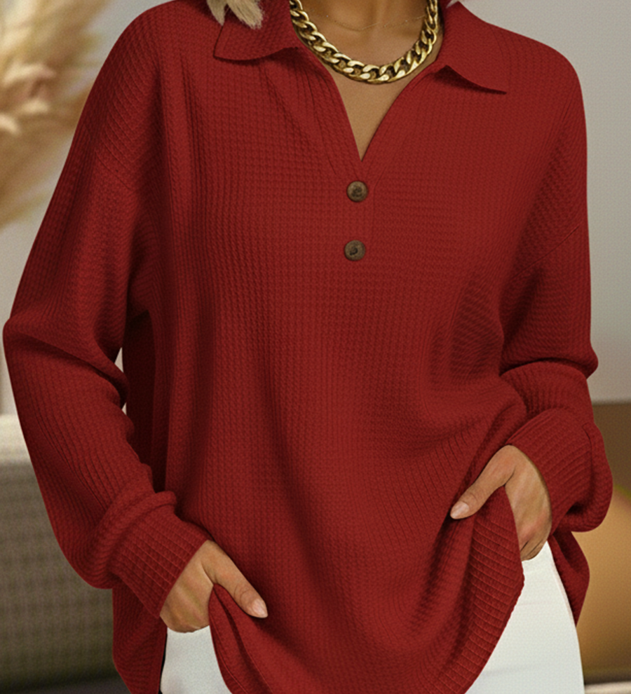 Elke | Jersey sencillo con cuello de camisa