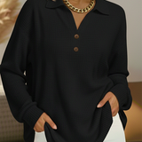 Elke | Jersey sencillo con cuello de camisa