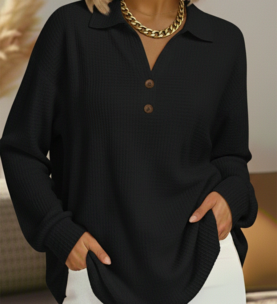 Elke | Jersey sencillo con cuello de camisa