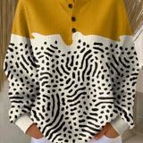 Frieda | Jersey en color amarillo mostaza con patrón de puntos