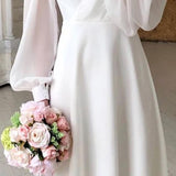 Vestido de novia midi elegante para señora