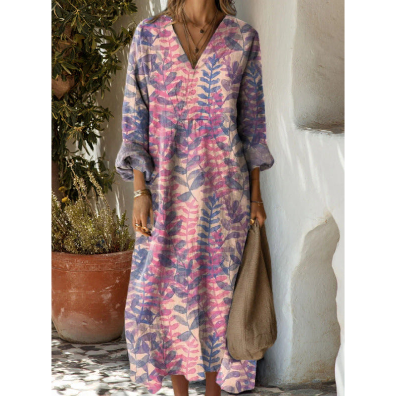 Evelyn | Vestido casual de mangas largas al estilo retro