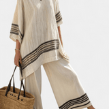Noēmija | Elegante conjunto de cama de bambú con diseño de margaritas