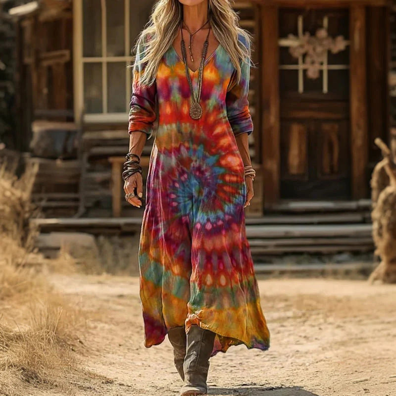 Bea | Vestido casual de manga larga con inspiración vintage