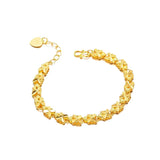 María | Elegante pulsera de joyería vintage dorada Brillo dorado